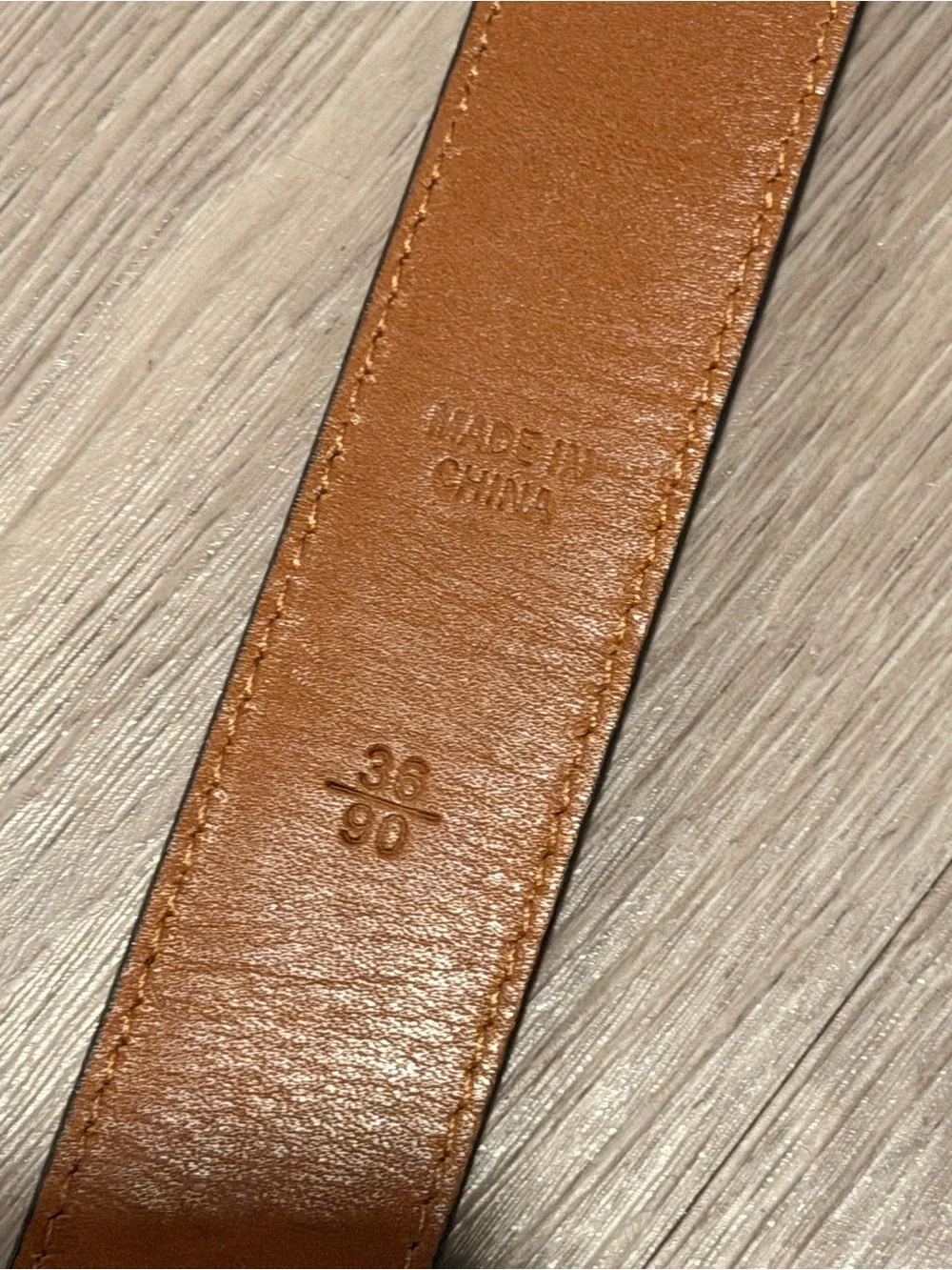 Polo Ralph Lauren Brown Croc Embossed Italian Leather Belt Mens 36